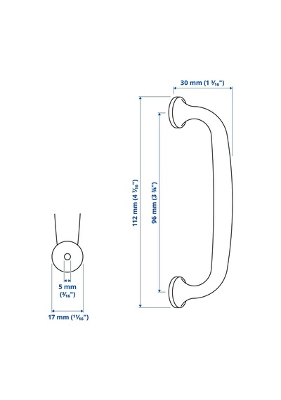 Ikea Eneryda 2'li Mobilya Kulpu 112 Mm Altın