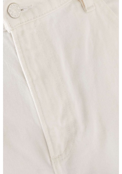 Eb Denim Freddy Barrel - Leg Cropped Jean - - Rahat Denim Kumaş İle Modern Kesim Beyaz