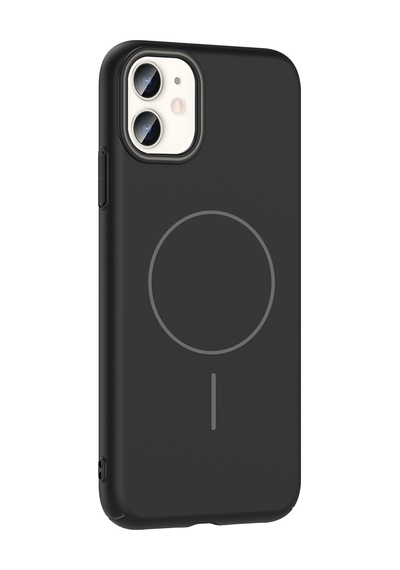 Apple Uyumlu iPhone 11 Uyumlu Kılıf Magsafe Şarj Özellikli Zore Ruby Silikon Kapak - Lacivert Lacivert -