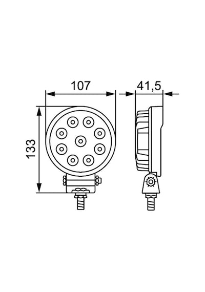 Hella Led-çalışma Farı R1500-24/12v - 1500lm - Vidalanmış/montaj - Hareketli Montaj Barı - Yakın Alan Aydınlatm