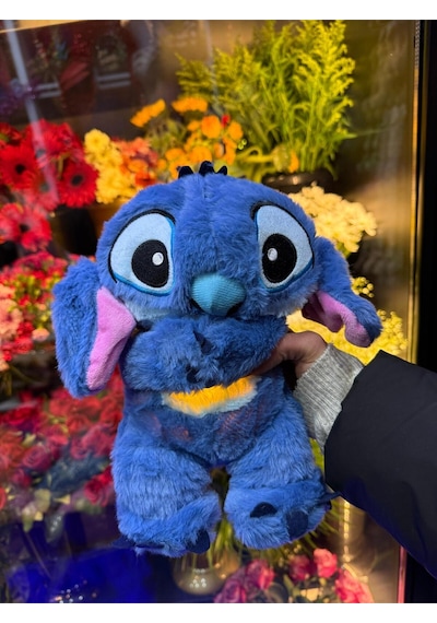 Nefes Alan Stich Uyku Arkadaşı Stitch Peluş Oyuncak Kulakları Oynayan 30cm Işıklı Müzikli Çok Renkli