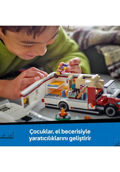 LEGO® City Tatil Macera Karavanı 60454 - 6 Yaş ve Üzeri Çocuklar için Yaratıcı Oyuncak Yapım Seti (385 Parça)