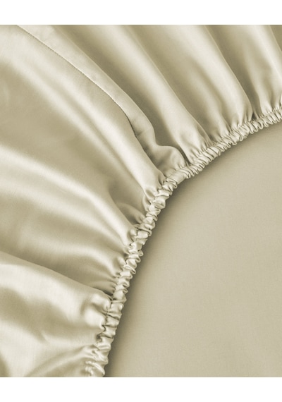 Micell Lyocell Saten Çift Kişilik Çarşaflı Nevresim Takımı 200x220 Cm Fildişi