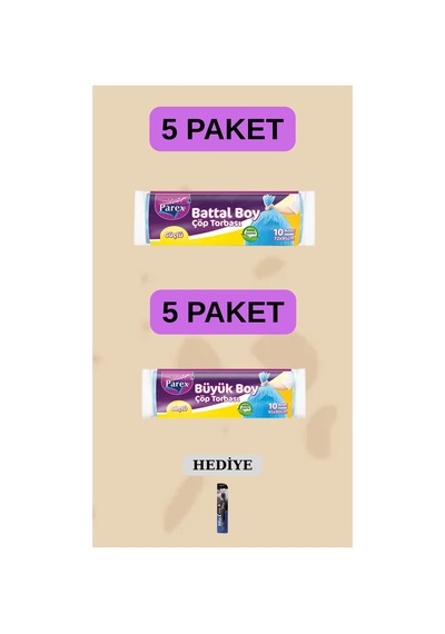 Çöp Torbası Battal Boy 72x95 Büyük Boy 65x80 Prx020