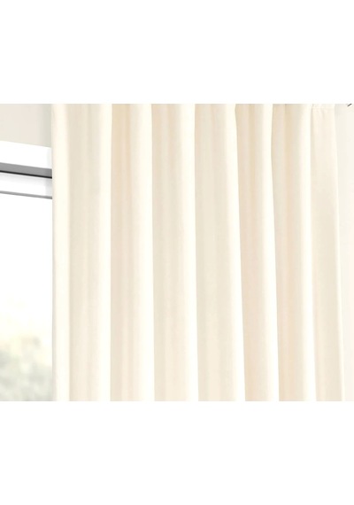 Evdepo Home Deniz Soft Pileli Fon Perde Krem