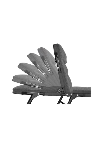 Sunup Sn-26975 Taşınabilir Ayarlanabilir 5 Kademe Sünger Kamp Yatak Şezlong Kazayağı Gri