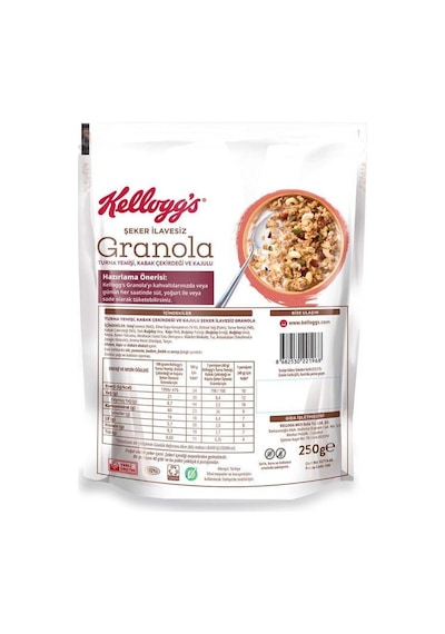 Kellogg's Şeker İlavesiz Turna Yemişi Kabak Çekirdeği ve Kajulu Granola 250 G