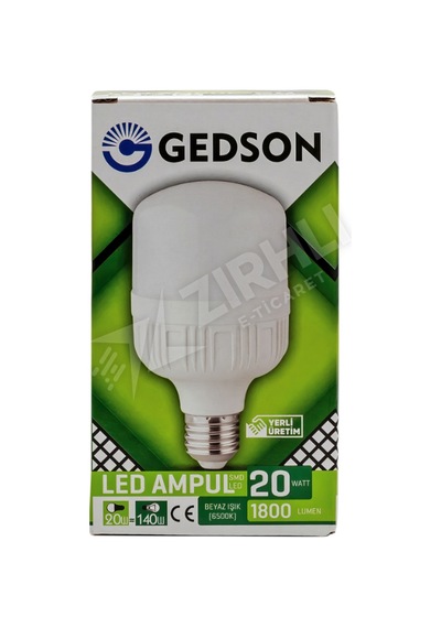 5 Adet Gedson Led Ampul Beyaz 2o Watt