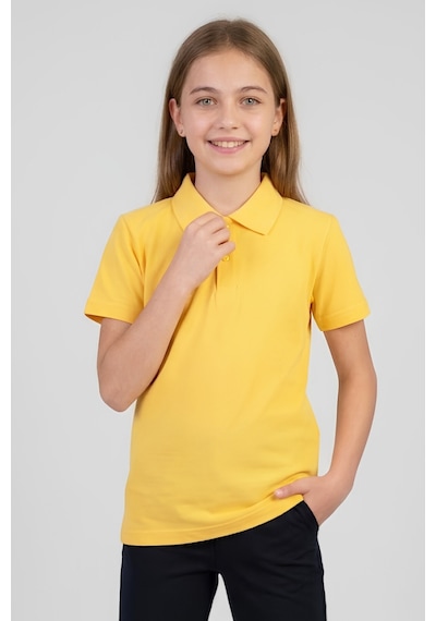 Modanino Kız Çocuk T-shirt %100 Pamuk Ve Okul Tarz 6-16 Yaş 12784mrt Sarı