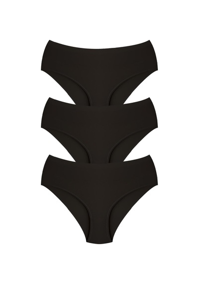 Cottonhill Pamuklu Yüksek Bel Toparlayıcı Kadın Bikini Külot 3'lü Paket - 2 Çok Renkli 2