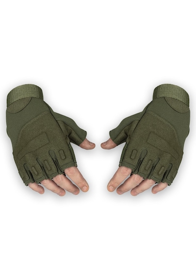 Safariavm Tactical Haki Kesik Eldiven