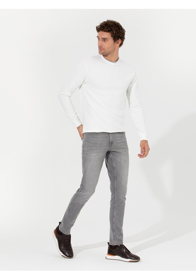 Beyaz Dokulu Sweatshirt