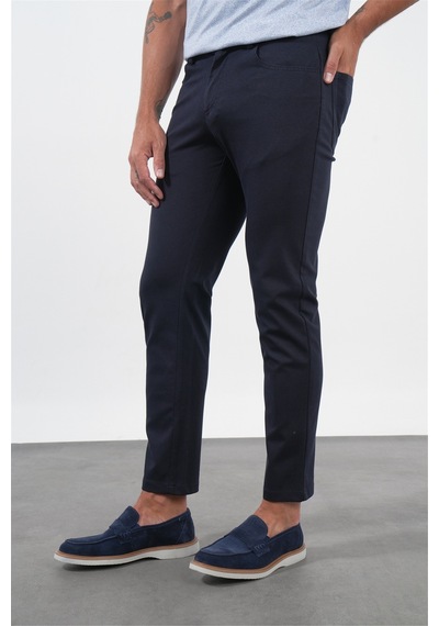 İmza Lacivert Yan Cep Örme Slim Fit Casual Pamuklu 5 Cep Pantolon 1003260906 İmza Lacivert Yan Cep Örme Slim Fit Casual Pamuklu 5 Cep Pantolon 1003260906