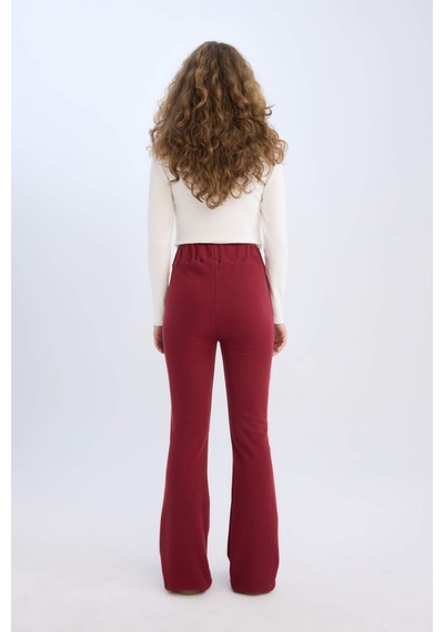 DeFacto Wide Leg Geniş Paça Esnek Belli Uzun Boy Pantolon E4387AX24WNBR248 Bordo