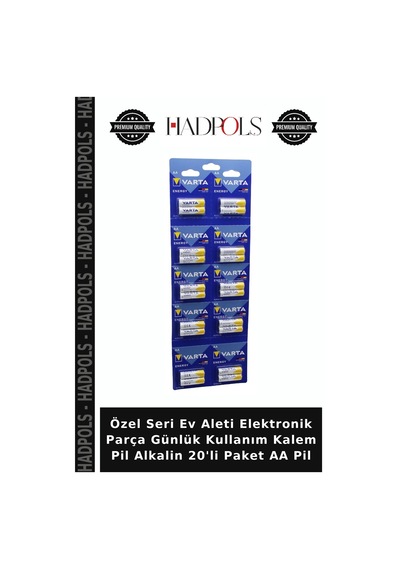 Özel Seri Ev Aleti Elektronik Parça Günlük Kullanım Kalem Pil Alkalin 20'li Paket Aa Pil