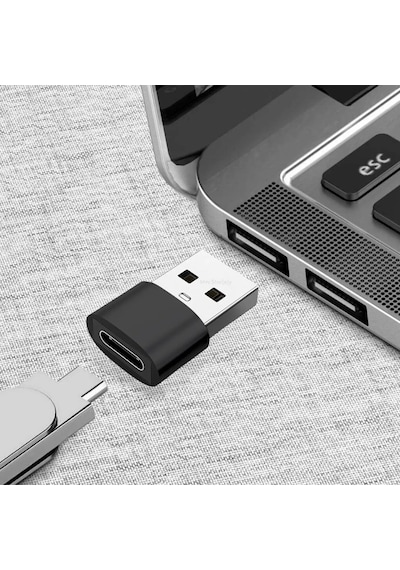 Usb To Type-c Çevirici Adaptör Usb Girişli Cihazlardan Type-c Kablo Kullanımı İçin Tak-çalıştır Dönüştür