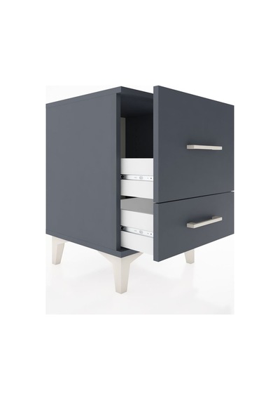 Hyperion Komodin 2 Çekmeceli 44x44x64 Antrasit-antrasit Antrasit