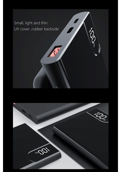 10000 mAh Qualcomm FAST Dijital Gösterge 18W PD 3.0 Hızlı Şarj Powerbank