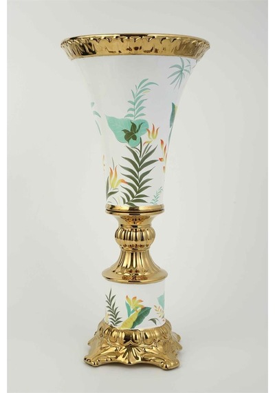 Vitale Seramik Klasik Çiçeklik 26.3 26.3 57 Cm Ak.kd0078 Renkli