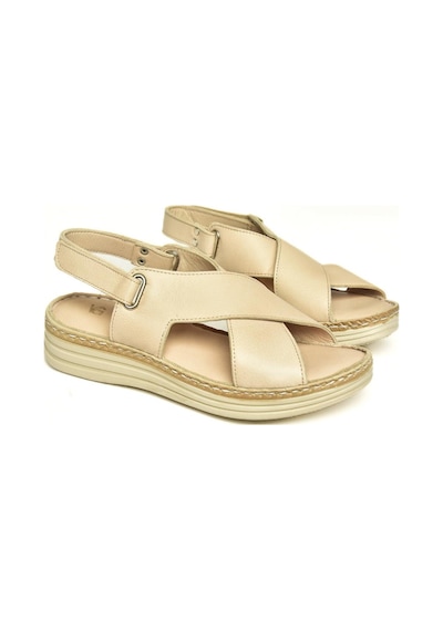 Fox Shoes U555240503 Bej Hakiki Deri Kadın Sandalet Bej-hakiki Deri Bej