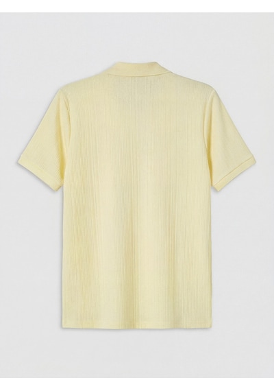 Lcwaıkıkı Classic Sarı Polo Yaka Strüktürlü Erkek Tişört