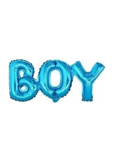 Folyo Balon Boy Yazısı Mavi Çok Renkli