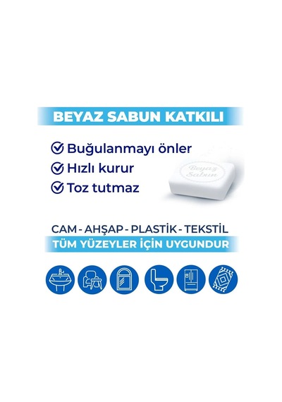 Bingo Clean Yüzey Temizlik Havlusu 96 Yaprak Beyaz Sabun 2 Li