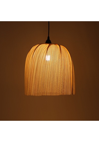 Meltem 32x32 Cm Bambu Orta Boy Sarkıt Lamba Bej
