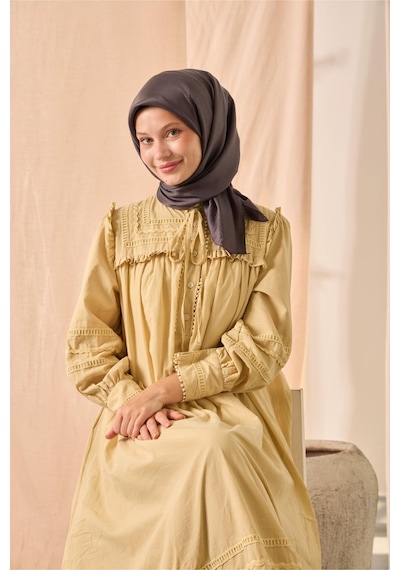 Silk Home Düz Shiny Eşarp 75006-79 füme