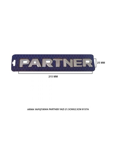 Peugeot Partner Arma Bagaj Yazısı Yapıştırma 21.5cmx2.5cm 8157a