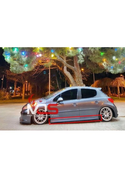 Peugeot 207 Aero Marşpiyel Sağ Sol Takım Fiberglass Boyasız