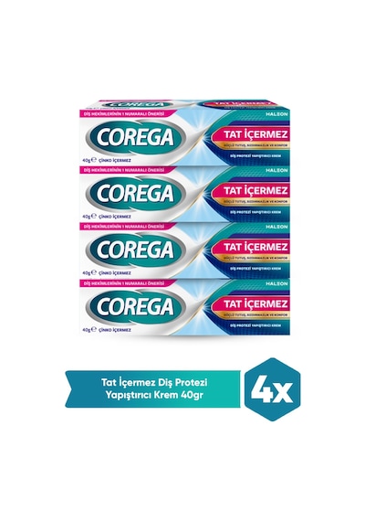 Corega Tat İçermez Yapıştırıcı Krem 4 x 40 G