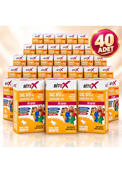 Bitex Bit Ve Sirke Spreyi 100 Ml + Şampuan 150 Ml Çelik Tarak Hediyeli 40 Adet 1 Koli Tüm Saçlar