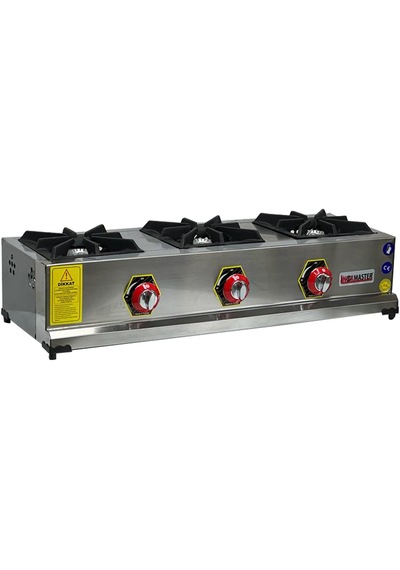 İnoxmaster 3'lü Mini Ocak Ce Belgeli Doğalgazlı