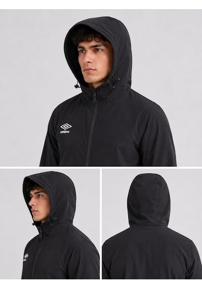 Umbro Milo Hooded Erkek Siyah Fermuarlı Kapüşonlu Spor Sweatshirt - Fc0501