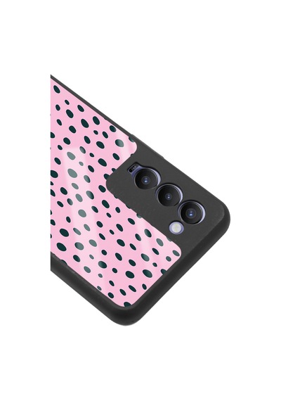 Tecno Camon 18 Pembe Benek Tasarımlı Glossy Telefon Kılıfı Çok Renkli