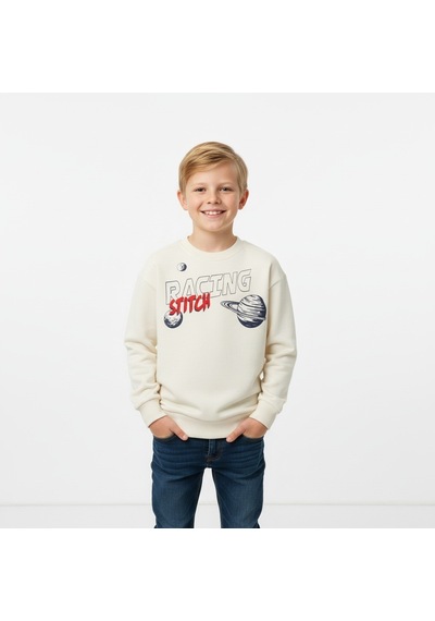 Seabubbles Stitch Çocuk Sweatshirt St09534 Bej
