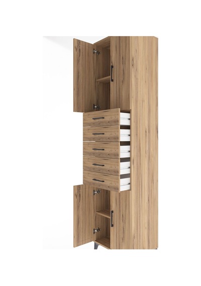 Hyperion Dolap 3 Raflı 5 Çekmeceli 4 Kapaklı 60x44x243 Çam-çam Çam Hyperion Dolap 3 Raflı 5 Çekmeceli 4 Kapaklı 60x44x243 Çam-çam Çam