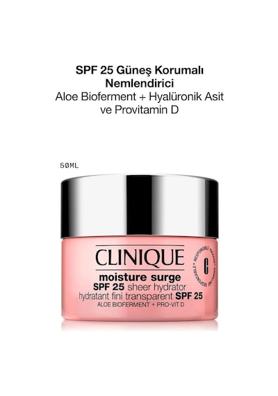 Clinique Moisture Surge Nemlendirici Yüz Kremi SPF25 50 ML