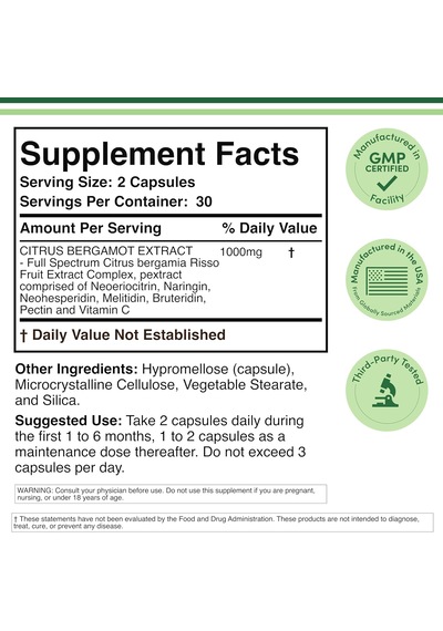 Double Wood Citrus Bergamot Liver 1000 Mg 60 Caps Aromasız