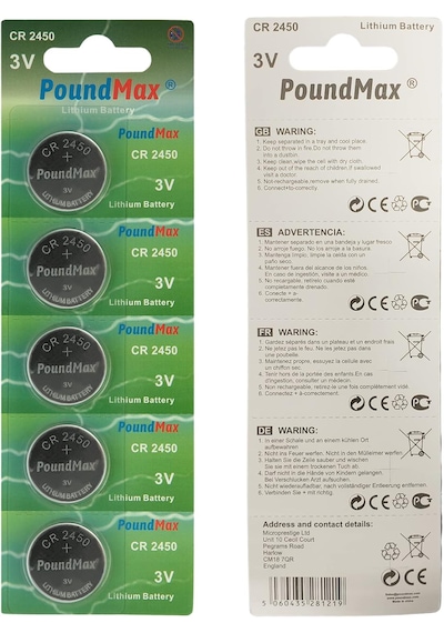 5 Adet 2450 Cr2450 Dl2450 Dl2450 Ecr2450 Kcr2450 3v Poundmax Lityum Düğme Piller, Düğme Pil, Çocuklara Dayanıklı Ambalaj, Akıllı Ev Cihazları, Küçük Elektronik Ev Aletleri, Araba Anahtarları Ve Diğer