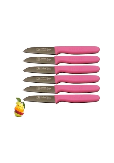 Sürbisa 61007 Meyve Bıçağı 7.50 CM Pembe 6'lı
