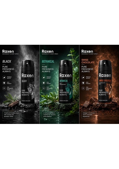 Erkek Deodorant Spreyi - Black Serisi - 150ml - Etkili Ter Kokusu Önleyici - Alüminyumsuz Ve Leke Bırakmayan Formül - Gün Boyu Ferahlık Veren Erkek Vücut Spreyi