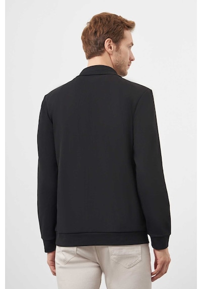 Morven Erkek Siyah Fermuarlı Bato Yaka Sweat-shirt 25ks063001001 Siyah Siyah