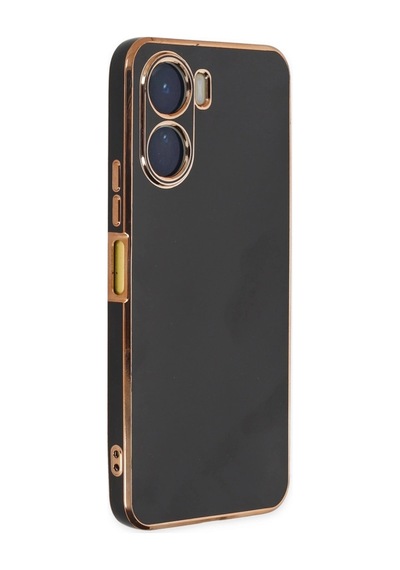 Vivo Y16 Kılıf Volet Silikon - Siyah -