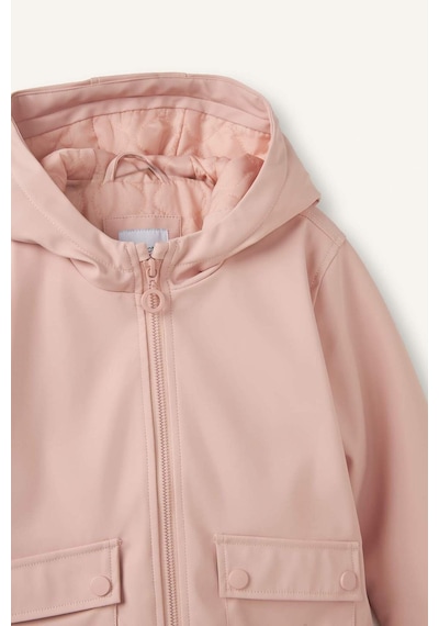 Defacto Kapüşonlu Pembe Yağmurluk Kız Bebek G9329a526aupn243 Pembe-pn243
