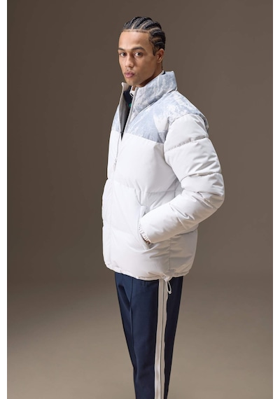 Defacto Defactofit Su Geçirmez Oversize Geniş Kalıp Fermuarlı Rüzgar Geçirmez Şişme Mont E9493ax25wngr493 Gri
