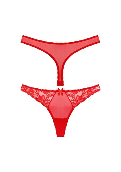 Liona Kırmızı Renk Dantelli Kadın G String