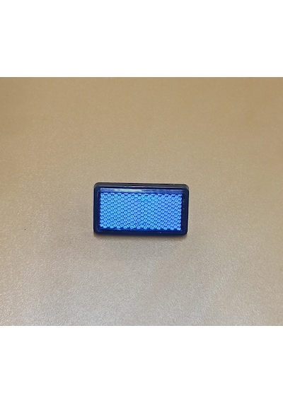 Mini Dikdörtgen Mavi Renk Reflektör 2 Adet 6mm Vidalı