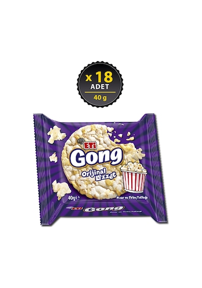 Eti Gong Mısır ve Prinç Patlağı 18 x 40 G
